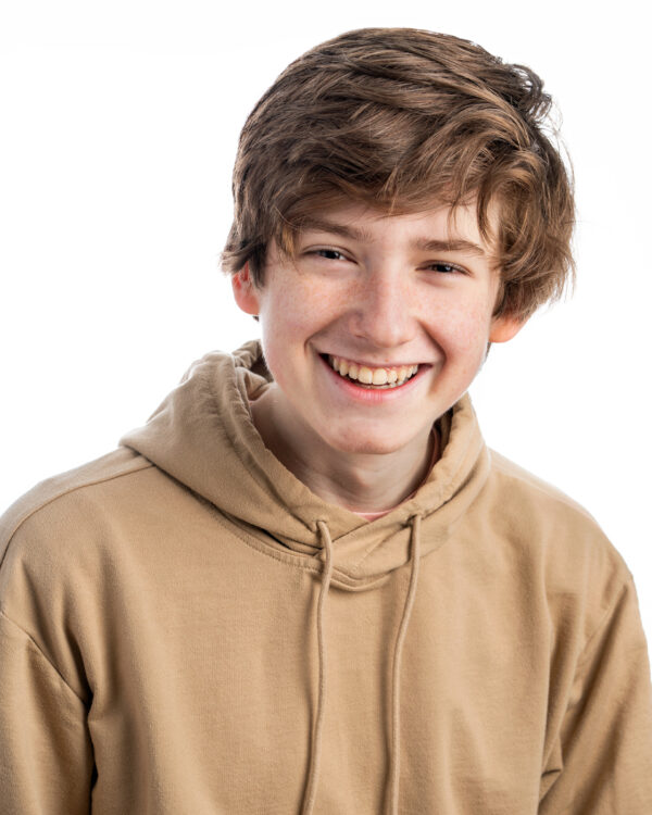 Headshot of a young actor