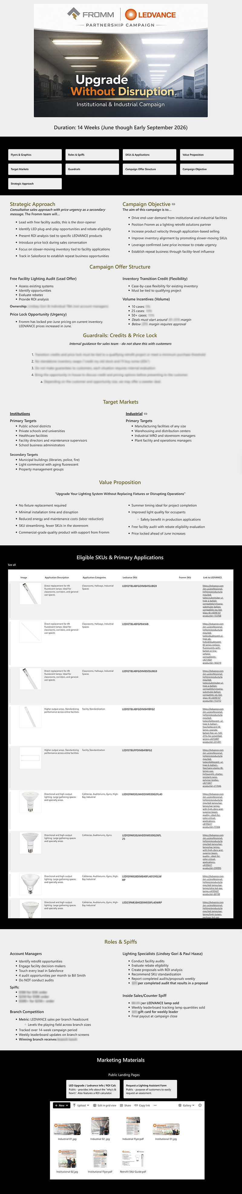 LEDVANCE internal campaign page